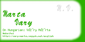 marta vary business card